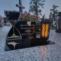 SOLARNY ZNICZ Led Statuetka NA CMENTARZ GRÓB DUŻA Lampka Led z Grawerem