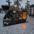 SOLARNY ZNICZ Led Statuetka NA CMENTARZ GRÓB DUŻA Lampka Led z Grawerem