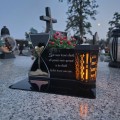 SOLARNY ZNICZ Led Statuetka NA CMENTARZ GRÓB DUŻA Lampka Led z Grawerem