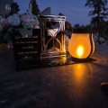 SOLARNY ZNICZ Led Statuetka NA CMENTARZ GRÓB DUŻA Lampka Led z Grawerem