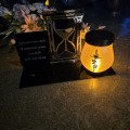 SOLARNY ZNICZ Led Statuetka NA CMENTARZ GRÓB DUŻA Lampka Led z Grawerem
