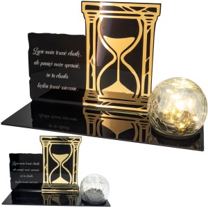 SOLARNY ZNICZ Led Statuetka NA CMENTARZ GRÓB DUŻA Lampka Led z Grawerem