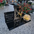 SOLARNY ZNICZ Led Statuetka NA CMENTARZ GRÓB DUŻA Lampka Led z Grawerem