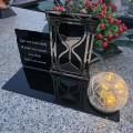 SOLARNY ZNICZ Led Statuetka NA CMENTARZ GRÓB DUŻA Lampka Led z Grawerem