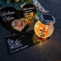 WIECZNY ZNICZ SOLARNY LED Ze Zdjęciem Cmentarz dla Mamy Taty Babci Dziadka