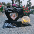 WIECZNY ZNICZ SOLARNY LED Ze Zdjęciem Cmentarz dla Mamy Taty Babci Dziadka