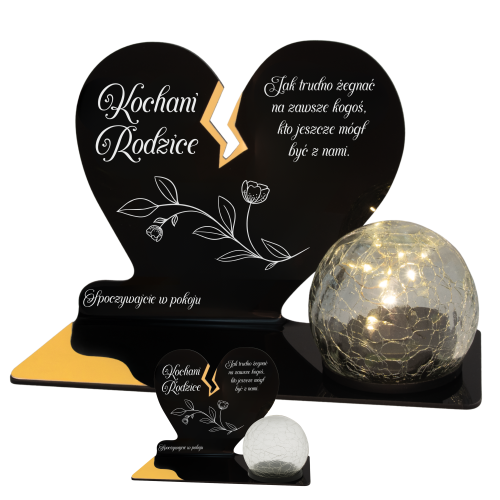 ZNICZ SOLARNY DLA RODZICÓW LED NA GRÓB CMENTARZ LAMPKA SOLARNA KULA NOWOSCI