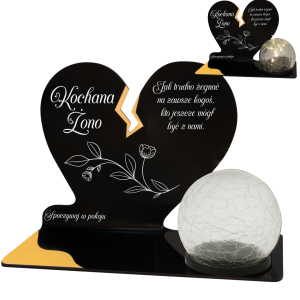 ZNICZ SOLARNY DLA ŻONY LED NA GRÓB CMENTARZ LAMPKA SOLARNA KULA NOWOSCI