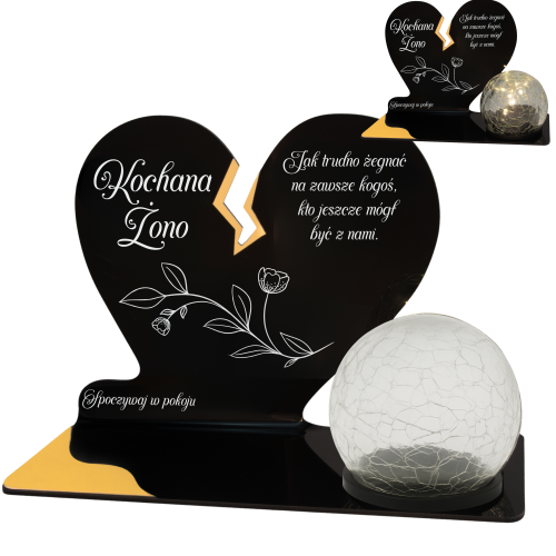 ZNICZ SOLARNY DLA ŻONY LED NA GRÓB CMENTARZ LAMPKA SOLARNA KULA NOWOSCI