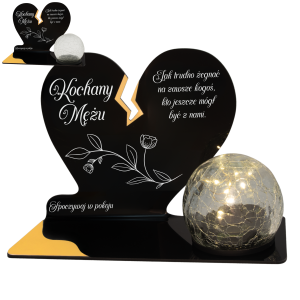 ZNICZ SOLARNY DLA MĘŻA LED NA GRÓB CMENTARZ LAMPKA SOLARNA KULA NOWOSCI