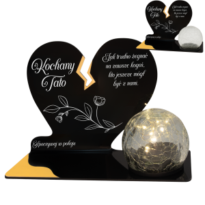 ZNICZ SOLARNY DLA TATY LED NA GRÓB OJCA NA CMENTARZ LAMPKA SOLARNA NOWOSCI