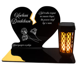 ZNICZ SOLARNY DLA DZIADKA LED NA GRÓB NA CMENTARZ ZŁOTY LAMPKA NOWOSCI