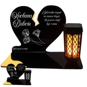 ZNICZ SOLARNY DLA BABCI LED NA GRÓB NA CMENTARZ ZŁOTY LAMPKA NOWOSCI