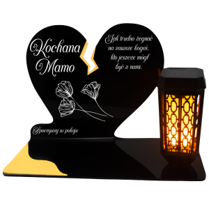 ZNICZ SOLARNY DLA MAMY LED NA GRÓB MATKI NA CMENTARZ ZŁOTY LAMPKA NOWOSCI