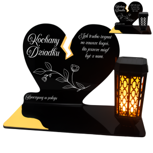 ZNICZ SOLARNY DLA DZIADKA LED NA GRÓB NA CMENTARZ ZŁOTY LAMPKA NOWOSCI