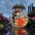 ZNICZ SOLARNY LED LAMPION NA GRÓB STATUETKA NA CMENTARZ RÓŻA KRZYŻ NOWOSCI
