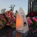 DEKORACJA na grób ZNICZ podstawka na cmentarz LAMPKA LED wieczna latarenka