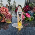 DEKORACJA na grób ZNICZ podstawka na cmentarz LAMPKA LED wieczna latarenka