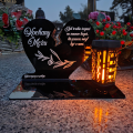 ZNICZ SOLARNY DLA MĘŻA LED NA GRÓB NA CMENTARZ SERCE NOWOSCI ZŁOTY LAMPKA