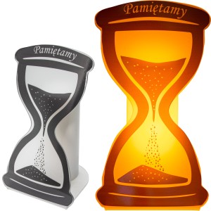 DEKORACJA na grób ZNICZ podstawka na cmentarz LAMPKA LED wieczna latarenka