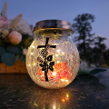 ZNICZ SOLARNY LED LAMPION NA GRÓB STATUETKA NA CMENTARZ RÓŻA KRZYŻ NOWOSCI