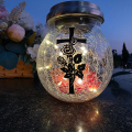 ZNICZ SOLARNY LED LAMPION NA GRÓB STATUETKA NA CMENTARZ RÓŻA KRZYŻ NOWOSCI