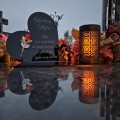 WIECZNY ZNICZ SOLARNY Statuetka dla MĘŻA  na Grób Wszystkich Świętych LED