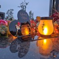 WIECZNY ZNICZ SOLARNY Statuetka dla MĘŻA  na Grób Wszystkich Świętych LED
