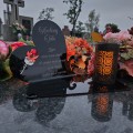 WIECZNY ZNICZ SOLARNY Statuetka dla TATY  na Grób Wszystkich Świętych LED