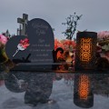 WIECZNY ZNICZ SOLARNY Statuetka dla TATY  na Grób Wszystkich Świętych LED