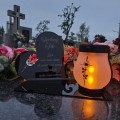 WIECZNY ZNICZ SOLARNY Statuetka dla TATY  na Grób Wszystkich Świętych LED