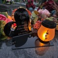 WIECZNY ZNICZ SOLARNY Statuetka dla TATY  na Grób Wszystkich Świętych LED