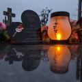 WIECZNY ZNICZ SOLARNY Statuetka dla TATY  na Grób Wszystkich Świętych LED
