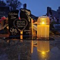 WIECZNY ZNICZ SOLARNY Statuetka dla Żony na Grób Wszystkich Świętych LED