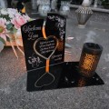 WIECZNY ZNICZ SOLARNY Statuetka dla ŻONY  na Grób Wszystkich Świętych LED