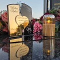 WIECZNY ZNICZ SOLARNY Statuetka dla RODZICÓW na Grób Wszystkich Świętych LED