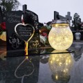 WIECZNY ZNICZ SOLARNY Statuetka dla BABCI na Grób Wszystkich Świętych LED