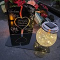 WIECZNY ZNICZ SOLARNY Statuetka dla BABCI na Grób Wszystkich Świętych LED