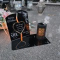 WIECZNY ZNICZ SOLARNY Statuetka dla DZIADKÓW na Grób Wszystkich Świętych LED