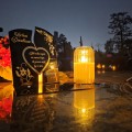WIECZNY ZNICZ SOLARNY Statuetka dla DZIADKÓW na Grób Wszystkich Świętych LED