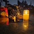 WIECZNY ZNICZ SOLARNY Statuetka dla DZIADKÓW na Grób Wszystkich Świętych LED