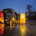 WIECZNY ZNICZ SOLARNY Statuetka dla Męża na Grób Wszystkich Świętych LED