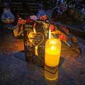 WIECZNY ZNICZ SOLARNY Statuetka dla RODZICÓW na Grób Wszystkich Świętych LED