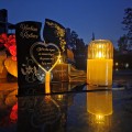 WIECZNY ZNICZ SOLARNY Statuetka dla RODZICÓW na Grób Wszystkich Świętych LED