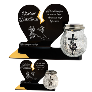 ZNICZ SOLARNY DLA DZIADKÓW LED NA GRÓB CMENTARZ SERCE LAMPKA NOWOSCI KULA