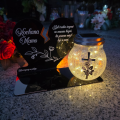 ZNICZ SOLARNY DLA MAMY LED NA GRÓB CMENTARZ SERCE LAMPKA NOWOSCI KULA
