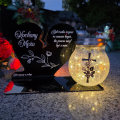 ZNICZ SOLARNY DLA MĘŻA LED NA GRÓB CMENTARZ SERCE LAMPKA NOWOSCI KULA SOLAR