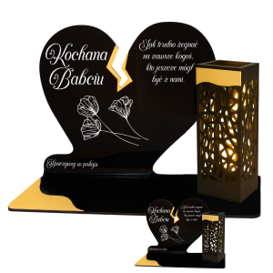 ZNICZ SOLARNY DLA BABCI LED NA GRÓB CMENTARZ SOLAR LAMPKA NOWOSCI ZŁOTE