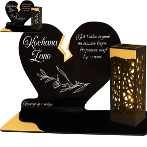 ZNICZ SOLARNY DLA ŻONY LED NA GRÓB CMENTARZ SOLAR LAMPKA NOWOSCI ZŁOTE