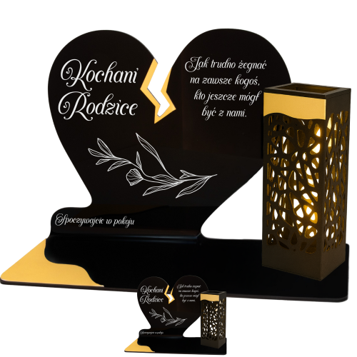 ZNICZ SOLARNY DLA RODZICÓW LED NA GRÓB CMENTARZ SOLAR LAMPKA NOWOSCI ZŁOTE